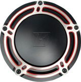 KODLIN USA Derby Cover - NXL Redline - Black/Red - M8 Touring K25409-RL