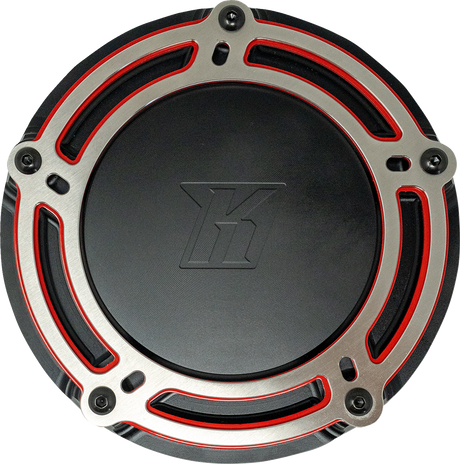 KODLIN USA Derby Cover - NXL Redline - Black/Red - M8 Softail K25410-RL