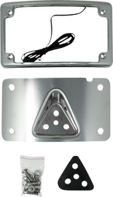 KODLIN USA 3-Hole License Plate Mount - Curved - Chrome KUS20353