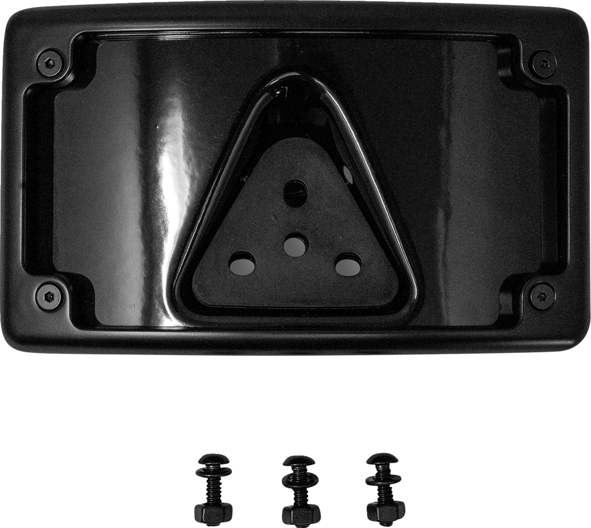 KODLIN USA 3-Hole License Plate Mount - Curved - Black KUS20352
