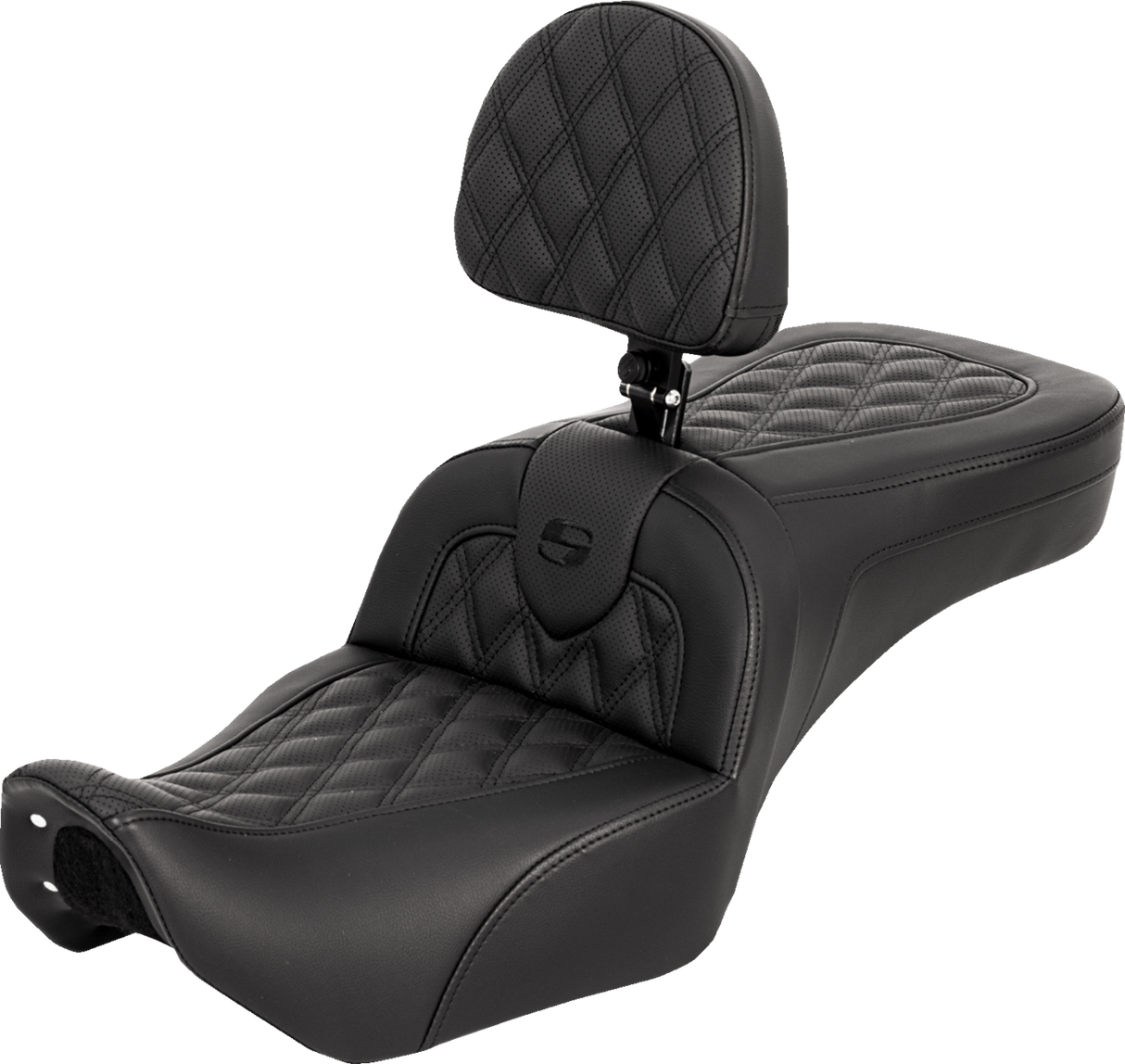 SADDLEMEN RoadSofa™ Seat - with Backrest - Lattice Stitch - RH975 '22-'25 822-11-182BR