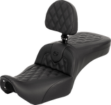 SADDLEMEN RoadSofa™ Seat - with Backrest - Lattice Stitch - RH975 '22-'25 822-11-182BR