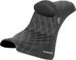SADDLEMEN Pro Series SDC Performance Seat - w/ Backrest - Silver Stitch - Gripper - FXBB/FXST '18-'25 SC81830DB5