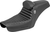 SADDLEMEN Step-Up Seat - Gripper - Black - with Backrest - FXD '96-'03 SC89604TB