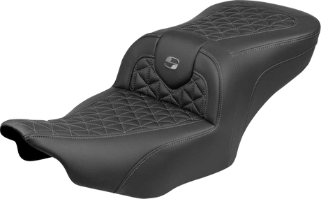 SADDLEMEN Roadsofa™ Seat - without Backrest - Gray Stitch - FLH/FLT '23-'25 823-07-21002