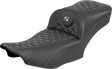 SADDLEMEN Roadsofa™ Extended Reach Seat - without Backrest - Silver Stitch - FLH/FLT '23-'25 823-07-21105