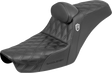 SADDLEMEN Step-Up Seat - Gripper - Black - with Backrest - FXD '96-'03 SC89604DB0
