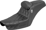 SADDLEMEN Step-Up Seat - Gripper - Black - with Backrest - FXD '96-'03 SC89604DB0