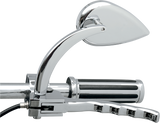 DRAG SPECIALTIES Mirror - Tear Drop - Chrome - Long Stem 0640-0387 - Cycle City Outdoors