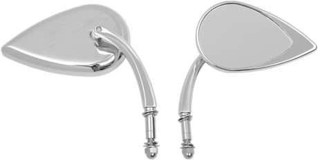 DRAG SPECIALTIES Mirror - Tear Drop - Chrome - Short Stem 0640-0688 - Cycle City Outdoors
