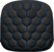 SADDLEMEN Sissy Bar Pad - Honeycomb - Blue Stitching 040749BLU