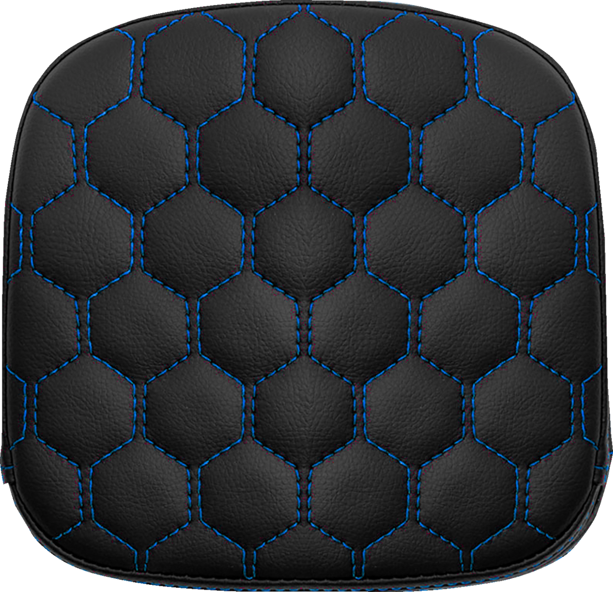 SADDLEMEN Sissy Bar Pad - Honeycomb - Blue Stitching 040749BLU