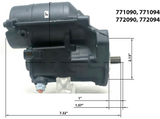 Terry Components 772090 Starter Motor - Harley Davidson - Chrome | Street