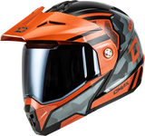 Md 74 Striker Modular Helmet W Smk Shield Blk/Gry/Or Mtlc Xs