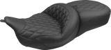 MUSTANG Super Touring Seat - Double Diamond - Black Stitch FLH/FLT '08-'25 89538