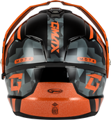 Md 74 Striker Modular Helmet W Smk Shield Blk/Gry/Or Mtlc Md