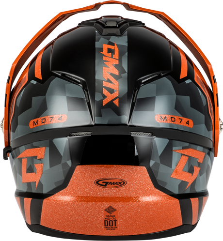 Md 74 Striker Modular Helmet W Smk Shield Blk/Gry/Or Mtlc Xl
