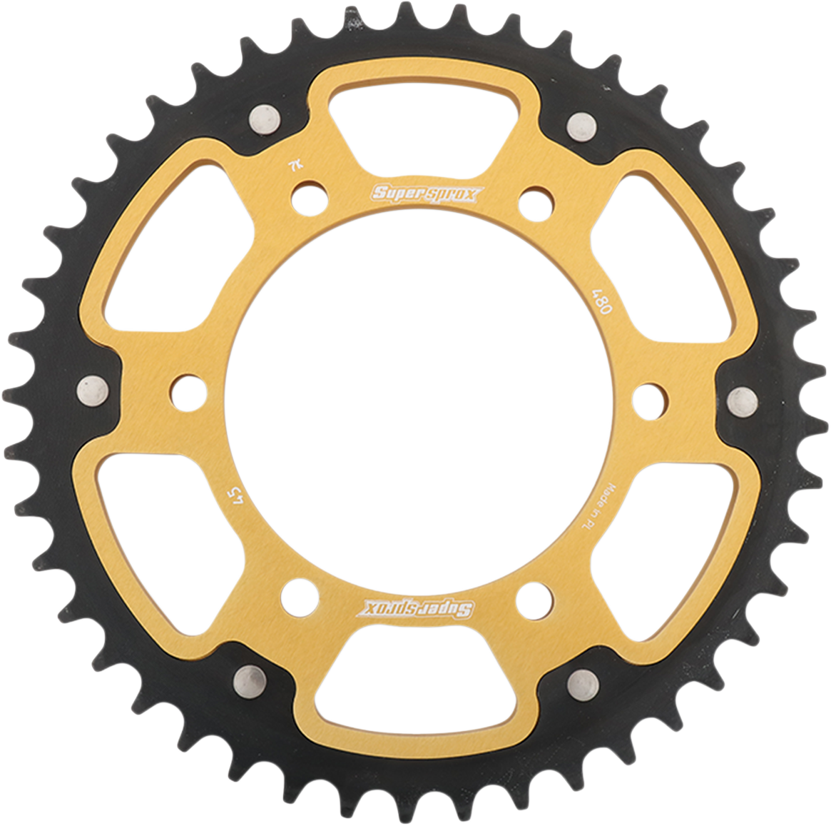 SUPERSPROX RST-480-45-GLD Stealth Rear Sprocket - 45 Tooth - Gold - Suzuki/Yamaha | Street
