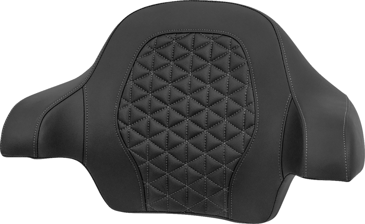SADDLEMEN Tour-Pak® Passenger Pad - Tri-Gripper - Gray Stitch - FLH/FLT '14-'25 814-07-15602