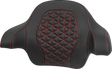 SADDLEMEN Tour-Pak® Passenger Pad - Tri-Gripper - Red Stitch - FLH/FLT '14-'25 814-07-15604