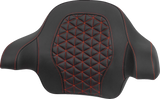 SADDLEMEN Tour-Pak® Passenger Pad - Tri-Gripper - Red Stitch - FLH/FLT '14-'25 814-07-15604