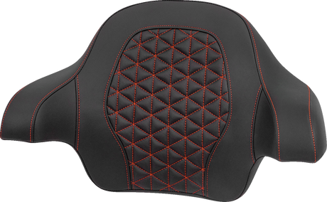 SADDLEMEN Tour-Pak® Passenger Pad - Tri-Gripper - Red Stitch - FLH/FLT '14-'25 814-07-15604