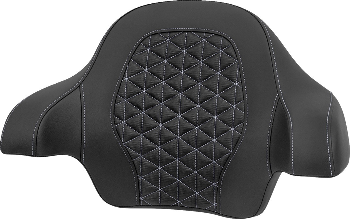 SADDLEMEN Tour-Pak® Passenger Pad - Tri-Gripper - Silver Stitch - FLH/FLT '14-'25 814-07-15605