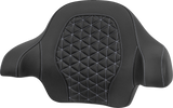 SADDLEMEN Tour-Pak® Passenger Pad - Tri-Gripper - Silver Stitch - FLH/FLT '14-'25 814-07-15605