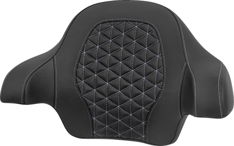 SADDLEMEN Tour-Pak® Passenger Pad - Tri-Gripper - Silver Stitch - FLH/FLT '14-'25 814-07-15605