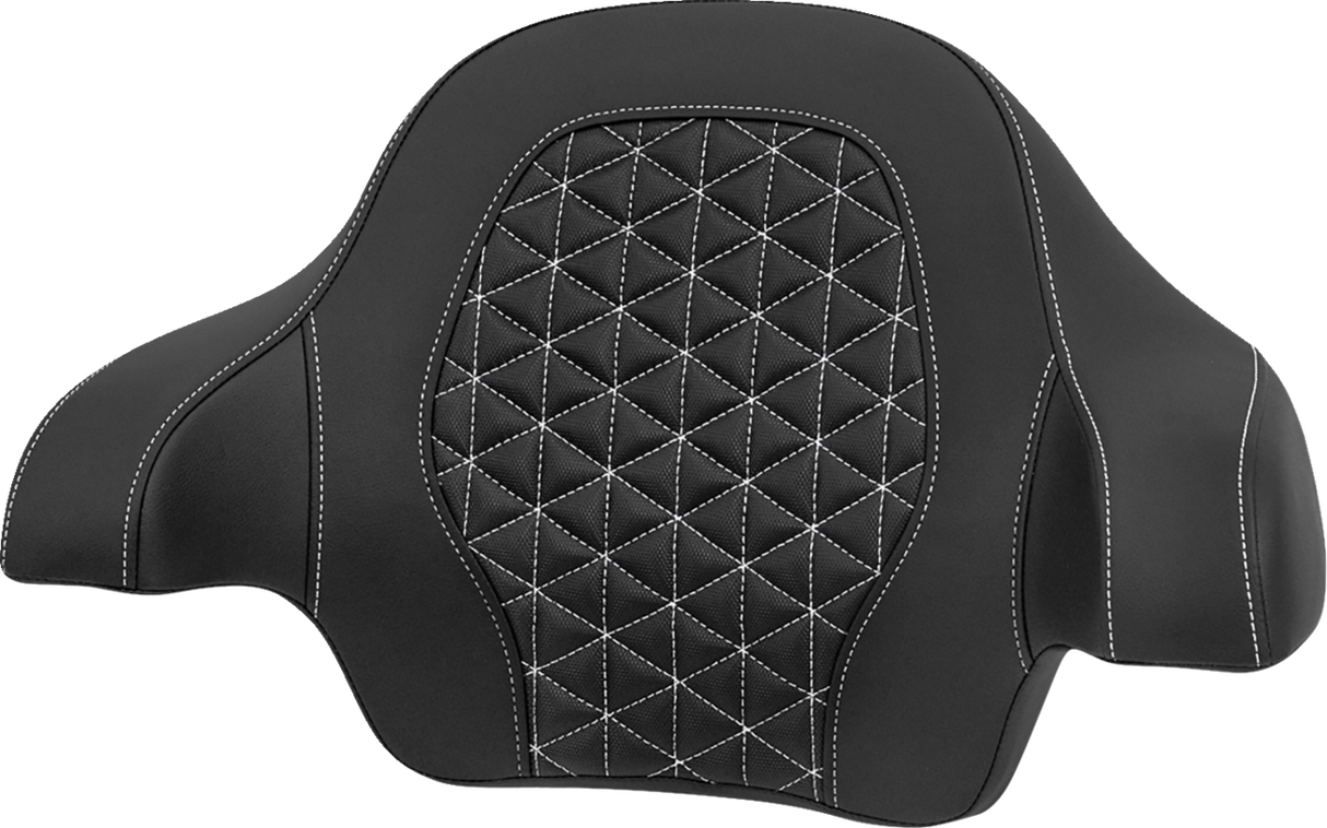 SADDLEMEN Tour-Pak® Passenger Pad - Tri-Gripper - White Stitch - FLH/FLT '14-'25 814-07-15606