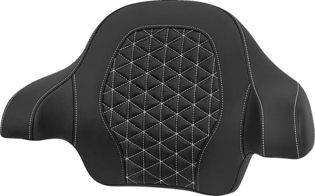 SADDLEMEN Tour-Pak® Passenger Pad - Tri-Gripper - White Stitch - FLH/FLT '14-'25 814-07-15606
