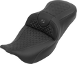 SADDLEMEN Roadsofa™ Seat - without Backrest - Dragon Stitch - Gray Stitch - FLH/FLT '08-'25 808-07B-20802