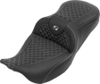 SADDLEMEN Roadsofa™ Seat - without Backrest - Dragon Stitch - Silver Stitch - FLH/FLT '08-'25 808-07B-20805
