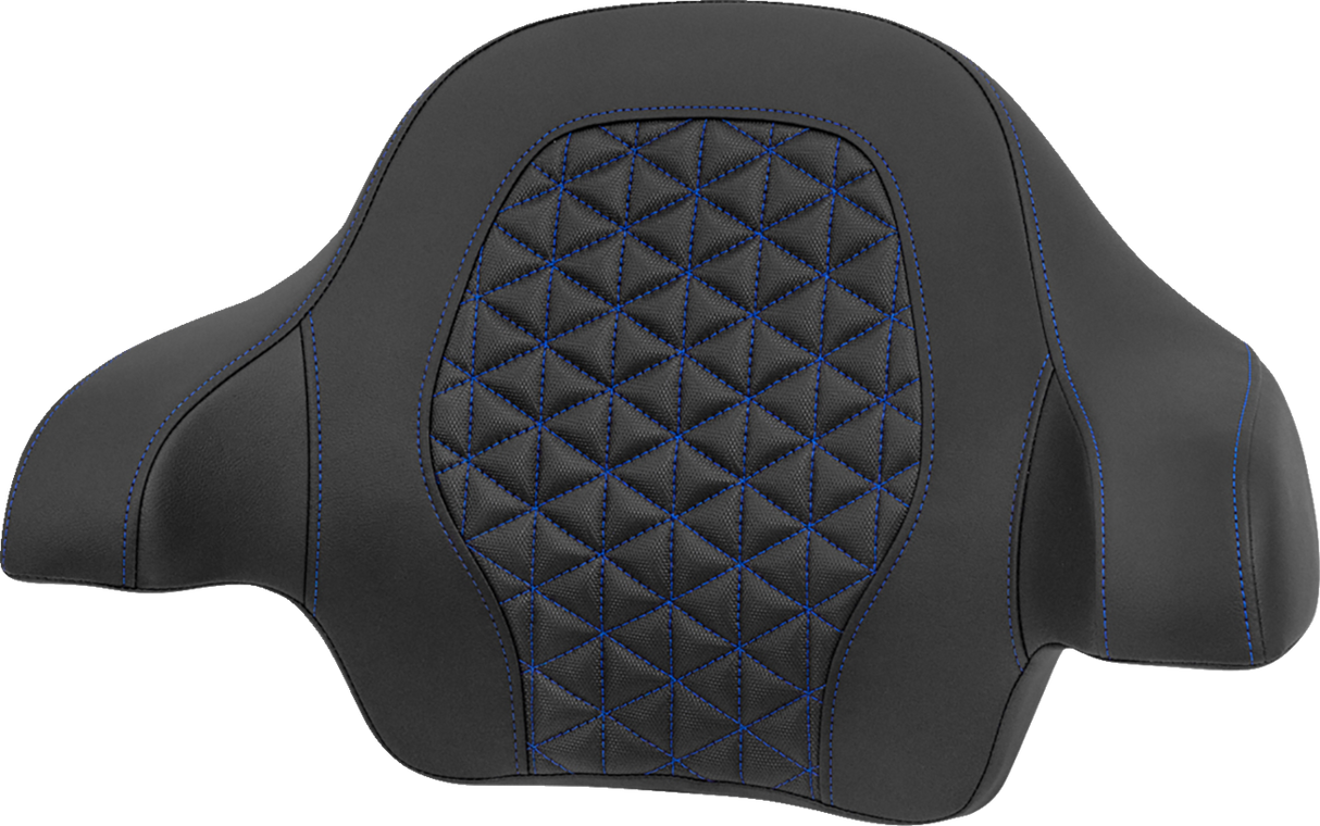 SADDLEMEN Tour-Pak® Passenger Pad - Tri-Gripper - Blue Stitch - FLH/FLT '14-'25 814-07-15601