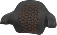 SADDLEMEN Tour-Pak® Passenger Pad - Tri-Gripper - Orange Stitch - FLH/FLT '14-'25 814-07-15603