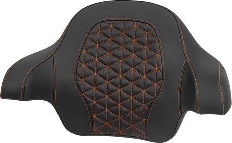 SADDLEMEN Tour-Pak® Passenger Pad - Tri-Gripper - Orange Stitch - FLH/FLT '14-'25 814-07-15603