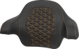 SADDLEMEN Tour-Pak® Passenger Pad - Tri-Gripper - Gold Stitch - FLH/FLT '14-'25 814-07-15607