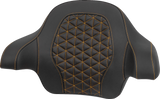 SADDLEMEN Tour-Pak® Passenger Pad - Tri-Gripper - Gold Stitch - FLH/FLT '14-'25 814-07-15607