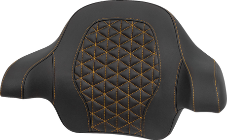 SADDLEMEN Tour-Pak® Passenger Pad - Tri-Gripper - Gold Stitch - FLH/FLT '14-'25 814-07-15607