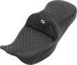 SADDLEMEN Roadsofa™ Seat - without Backrest - Dragon Stitch - White Stitch - FLH/FLT '08-'25 808-07B-20806