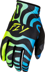 Lite Zen Gloves Black/Blue/Hi Vis 3x - Cycle City Outdoors