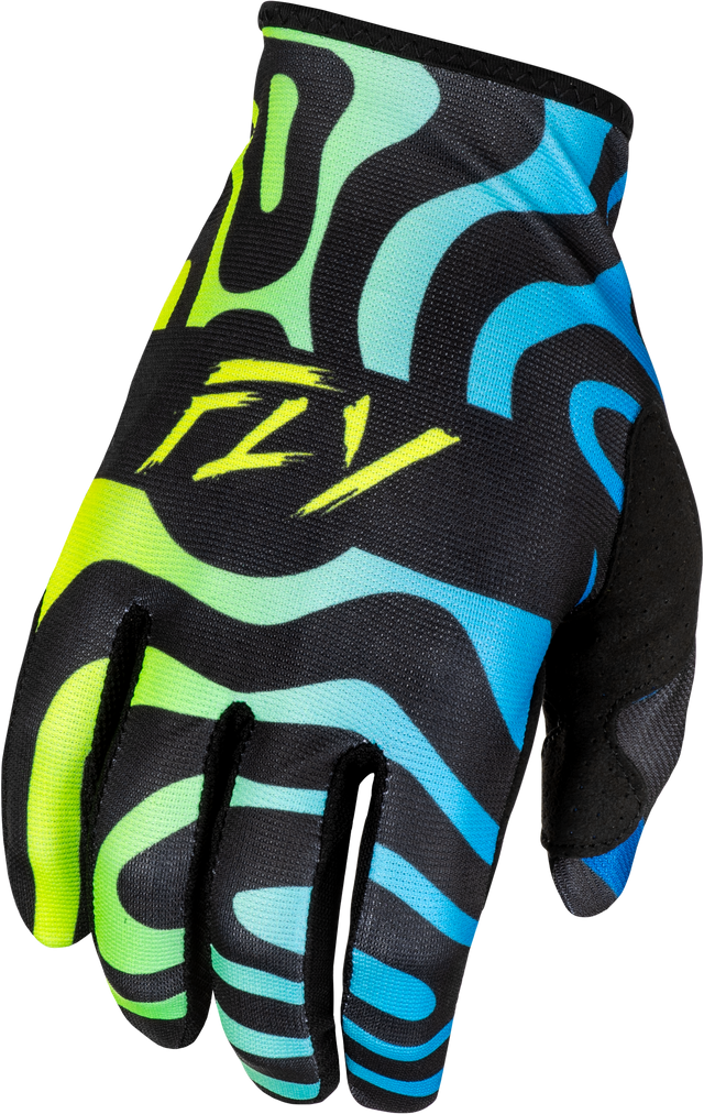 Lite Zen Gloves Black/Blue/Hi Vis 3x - Cycle City Outdoors