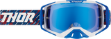 THOR Activate Goggle - Stripes - Red/White/Blue - Blue Mirror Lens 2601-3708
