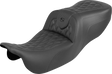 SADDLEMEN Roadsofa™ Seat - Without Backrest - Carbon Fiber - Lattice Stitch - FLRT/FLTRT 815-07-20600