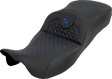 SADDLEMEN Extended Reach RoadSofa™ Seat - Dragon Scale - w/o Backrest - Blue Stitch - FLH/FLT '08-'25 808-07B-20901