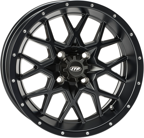 ITP Wheel - Hurricane - Front/Rear - Black - 16x7 - 4/110 - 5+2 1621964017B