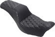 MUSTANG Squareback Seat - Double Diamond - Gray Stitch - Dyna '06-'17 78810GM