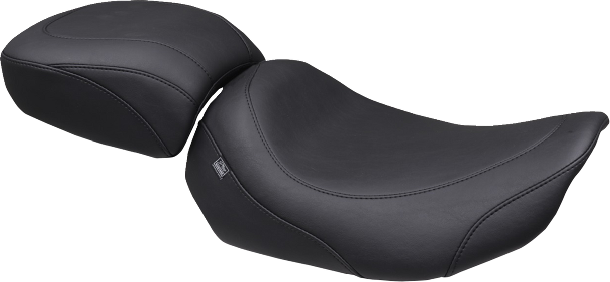 MUSTANG Wide Tripper™ Solo Seat - No Backrest Receiver - Black Stitch - FLT/FLH '23-'25 88603