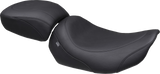 MUSTANG Wide Tripper™ Solo Seat - No Backrest Receiver - Black Stitch - FLT/FLH '23-'25 88603