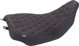 MUSTANG Runaround™ Solo Seat - Double Diamond - American Beauty Stitch - FLT/FLH '23-'25 88020AB